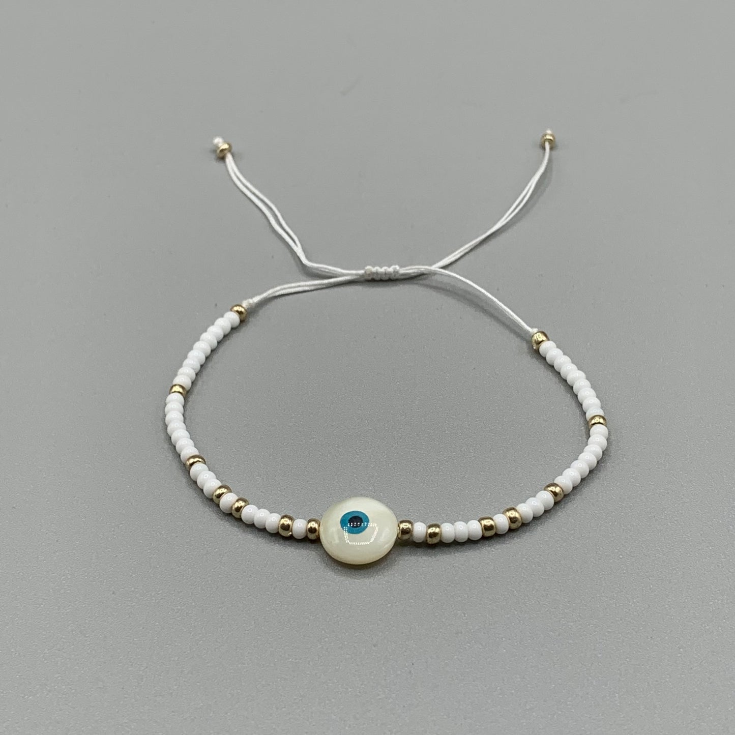 Beaded Glass Evil Eye Bracelet