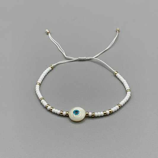 Beaded Glass Evil Eye Bracelet