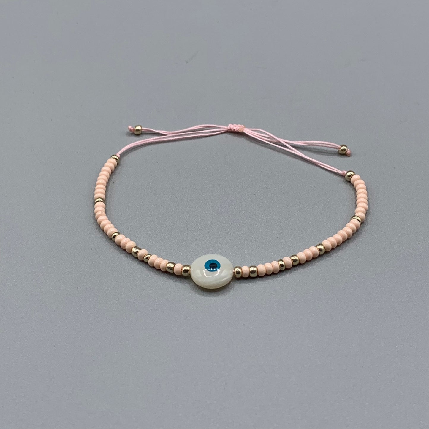 Beaded Glass Evil Eye Bracelet