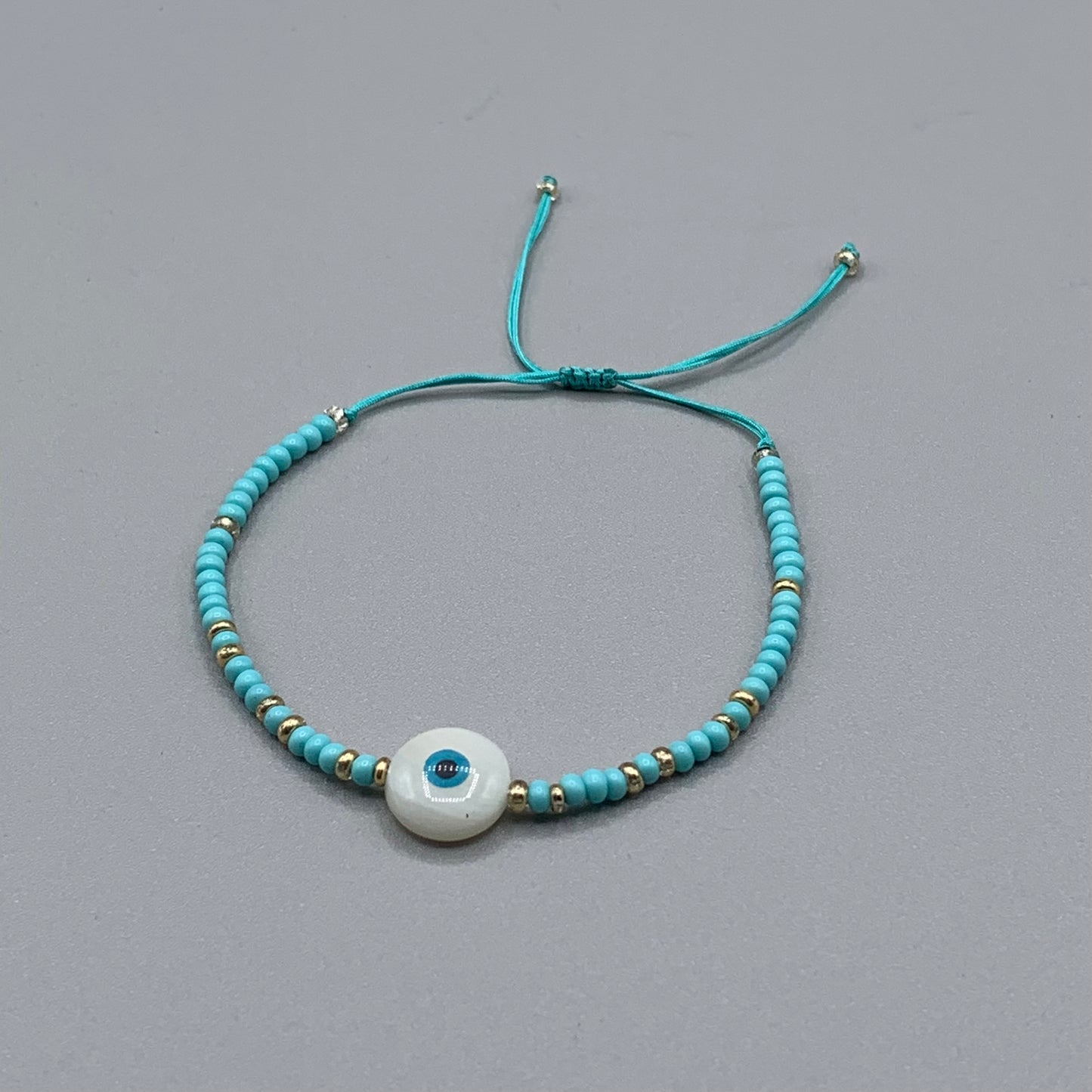 Beaded Glass Evil Eye Bracelet