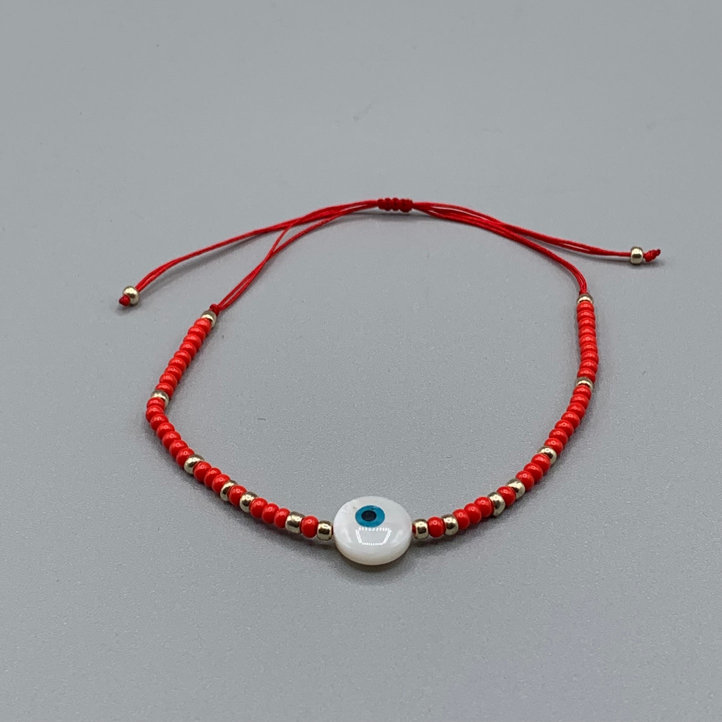 Beaded Glass Evil Eye Bracelet