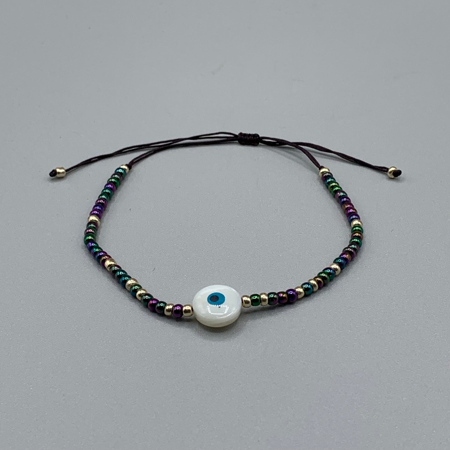 Beaded Glass Evil Eye Bracelet